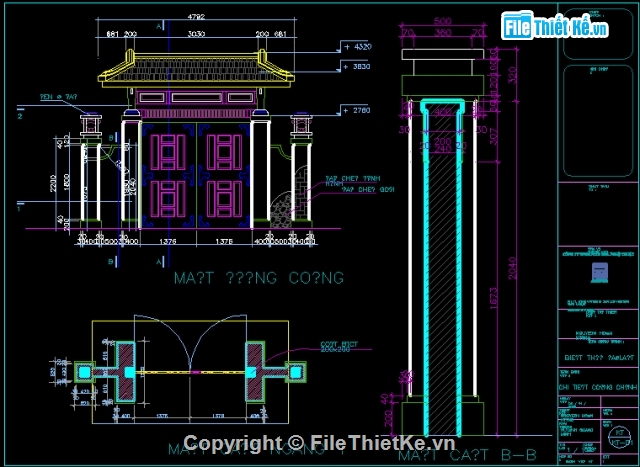 File AutoCAD Biệt Thự,Kiến Trúc+Nội Thất+Chi Tiết,Phối Cảnh Công trình,biệt thự đẹp